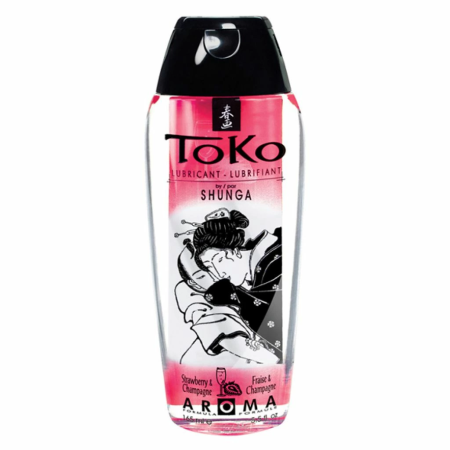 Shunga TOKO Aroma Lubricant Strawberry & Champagne 165ml Long-Lasting
