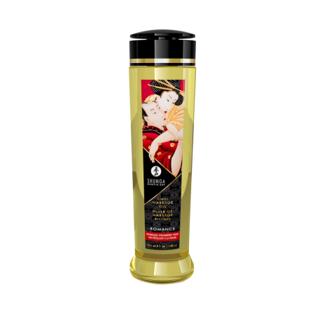 Shunga Massage Oil Romance Strawberries & Champagne 240ml - Aromatic Care