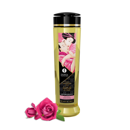 Shunga Massage Oil Aphrodisia Rose 240ml - Natural Botanical Formula