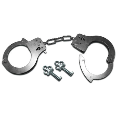 Sportsheets S&M Metal Handcuffs - Adjustable Steel with Keys, 85 g
