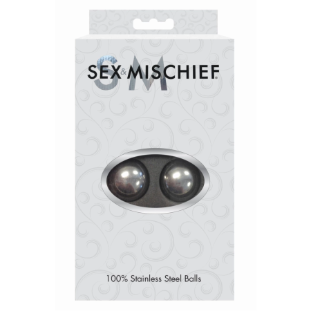 Sportsheets S&M Steele Balls - Metal Kegel Training Spheres, 2 cm