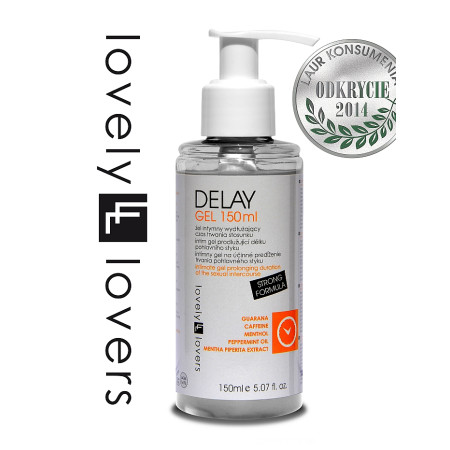 Lovely Lovers Delay Gel 150ml - Intimate Prolonging Formula with Guarana & Mint