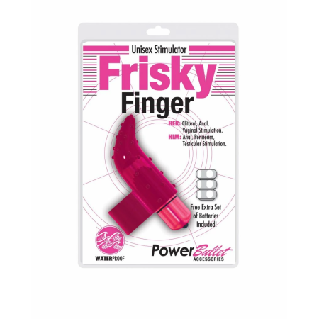 PowerBullet Frisky Finger Pink - Compact Vibrating Silicone Intimate Device