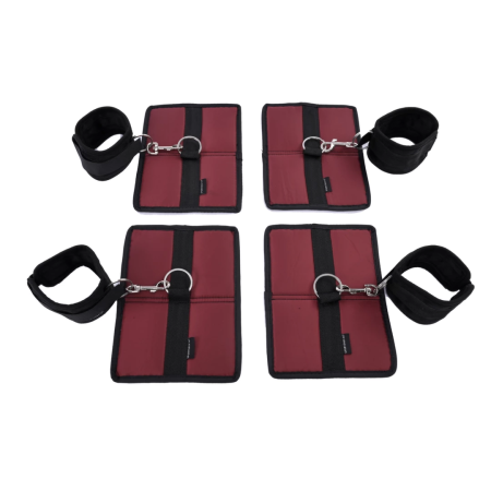 Sportsheets King Size Bondage Bed Restraint System Set, Black, XL