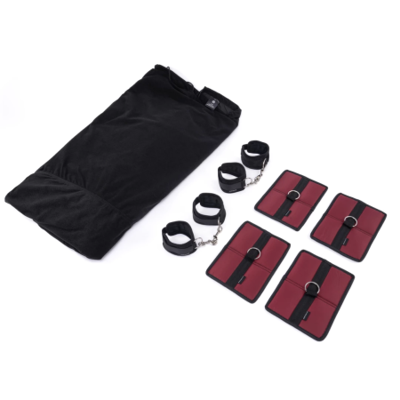 Sportsheets King Size Bondage Bed Restraint System Set, Black, XL