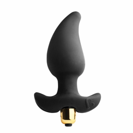 Rocks-Off Butt Quiver 7-Speed Silicone Anal Plug for Men Black 95mm