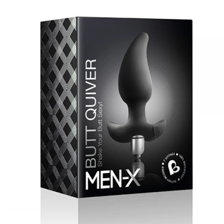 Rocks-Off Butt Quiver 7-Speed Silicone Anal Plug for Men Black 95mm