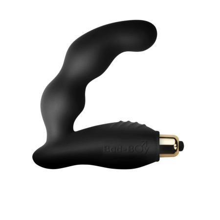 Rocks-Off Bad-Boy Prostate Massager with RO-80 Bullet Black Silicone