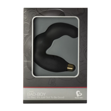Rocks-Off Bad-Boy Prostate Massager with RO-80 Bullet Black Silicone
