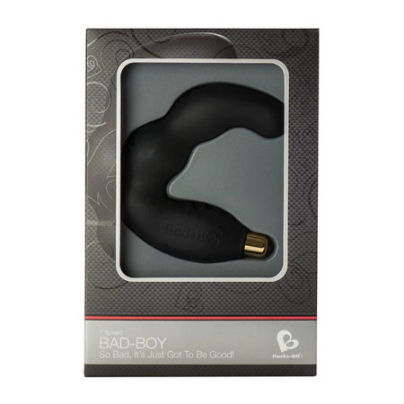 Rocks-Off Bad-Boy Prostate Massager with RO-80 Bullet Black Silicone