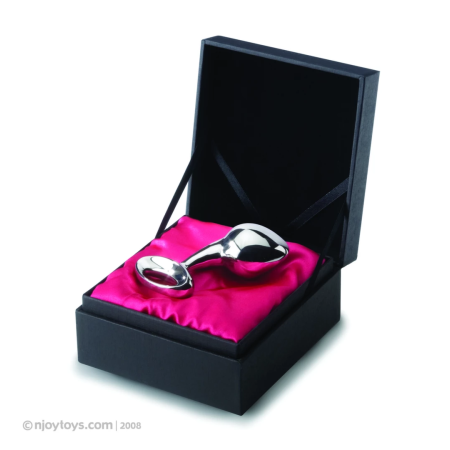 Njoy Pure Plug Large - Stainless Steel Analogue Insert with Ring 7 cm