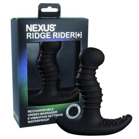 Nexus Ridge Rider Plus Black Silicone Dual-Zone Massager 10cm