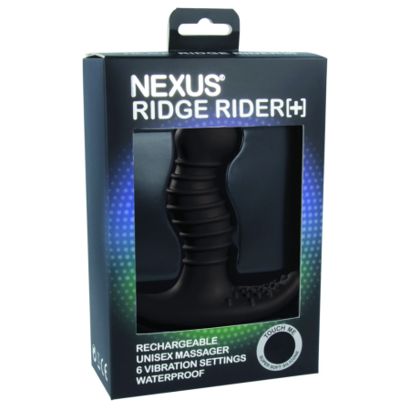 Nexus Ridge Rider Plus Black Silicone Dual-Zone Massager 10cm