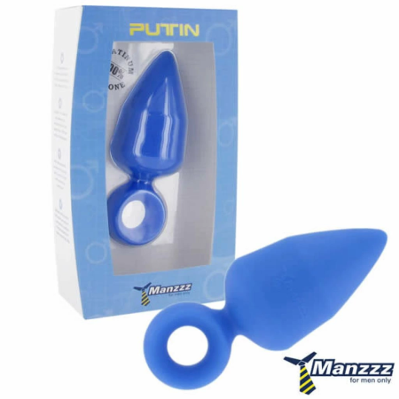 ManzzzToys Putin Blue Intimate Silicone Plug Black 12cm XL Waterproof