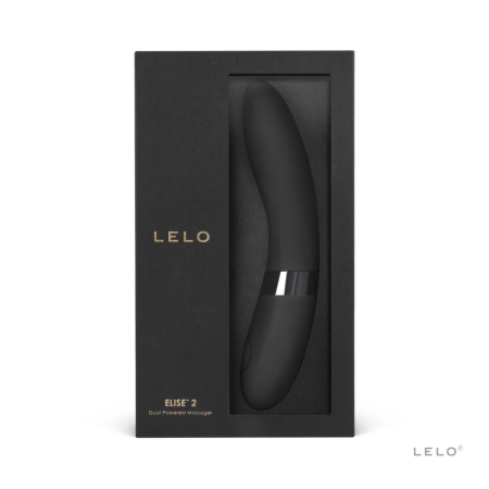 LELO Elise 2 Black - Advanced Silicone Intimate Massager, 8 Modes