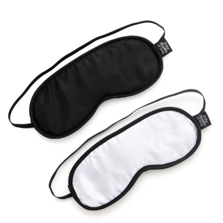 Fifty Shades of Grey No Peeking Satin Blindfold Set 2 pcs Black