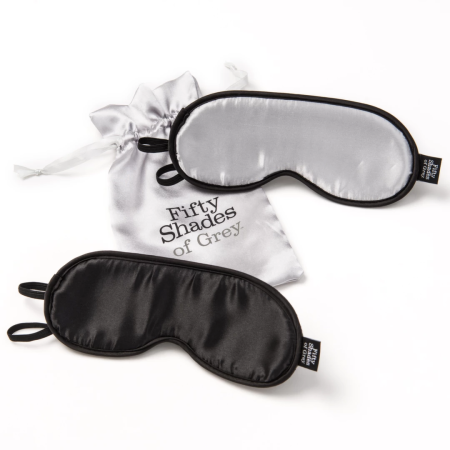 Fifty Shades of Grey No Peeking Satin Blindfold Set 2 pcs Black