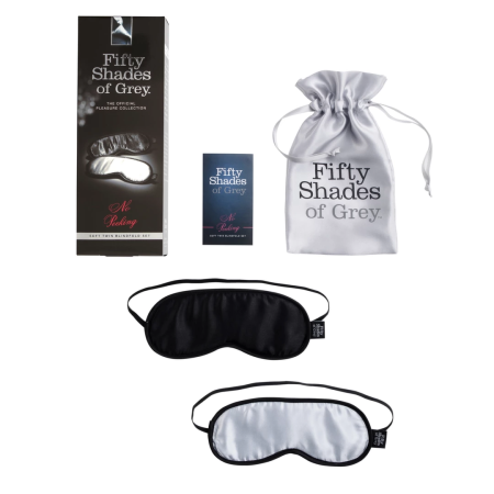 Fifty Shades of Grey No Peeking Satin Blindfold Set 2 pcs Black