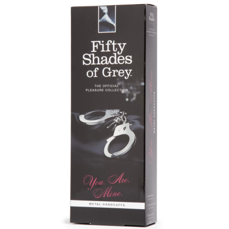 Fifty Shades of Grey Steel Handcuffs You Are Mine - Secure Design, 26.7 cm