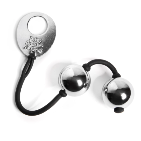 Fifty Shades of Grey Inner Goddess Metal Kegel Exercise Balls 21.6cm Silver