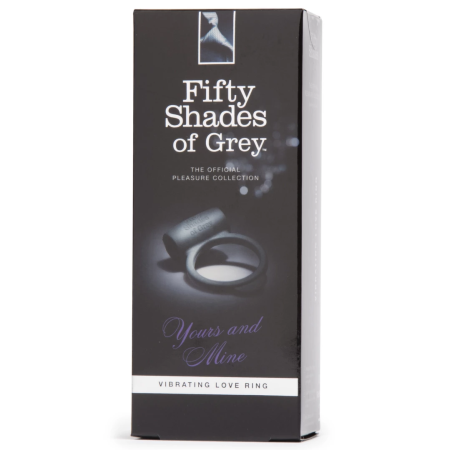 Fifty Shades of Grey Yours and Mine Silicone Vibrating Ring Black