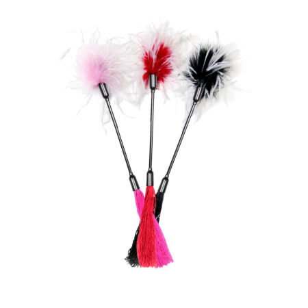 Sportsheets S&M Whip & Tickle Dual-Sided Intimate Accessory 40cm Black/White