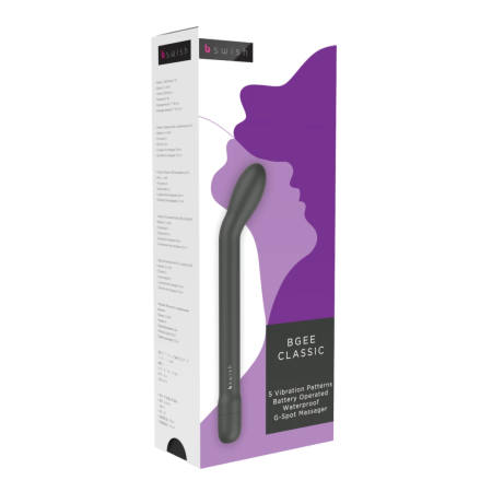 B Swish Bgee Classic Black Curved Massager 18cm Waterproof Multi-Speed