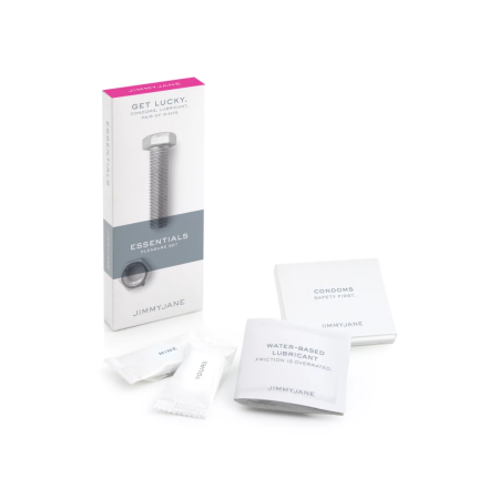 Jimmyjane Essentials Pocket Pleasure Set - Travel Kit with Lubricant & Condoms