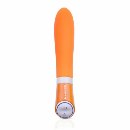 B Swish Bgood Deluxe Vibrator Tangerine 6 Modes Waterproof Silicone