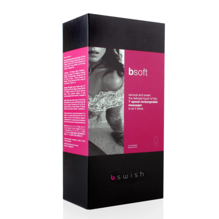 B Swish bSoft Premium Handheld Massager Black Magenta 7 Modes