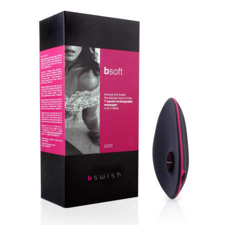 B Swish bSoft Premium Handheld Massager Black Magenta 7 Modes