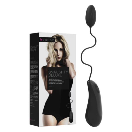 B Swish Bnaughty Deluxe Black - 6-Function Waterproof Massager