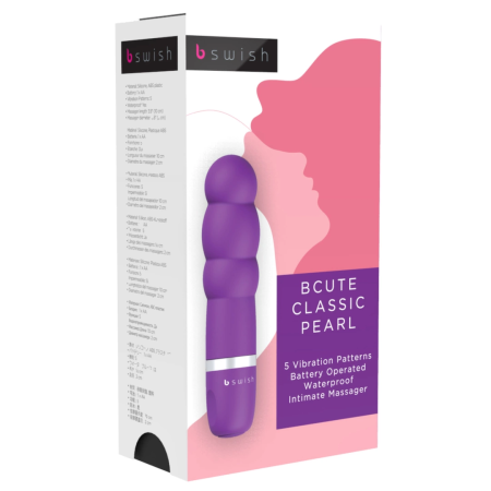 B Swish Bcute Classic Intimate Massager Pearl Purple 10cm Waterproof