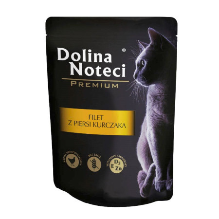 Dolina Noteci Premium vištienos krūtinėlės filė - drėgnas kačių maistas - 85 g