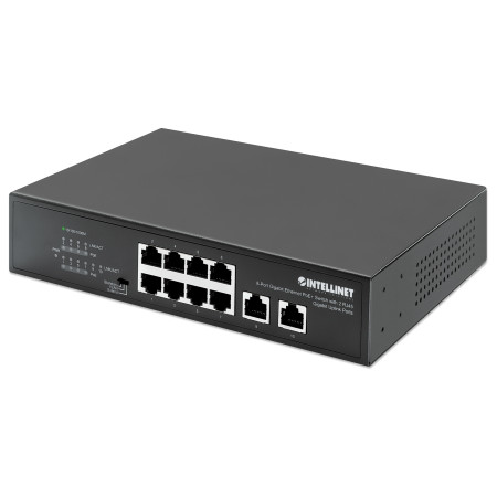 Intellinet 561402 Gigabit jungiklis 8x RJ45 PoE+, 2x RJ45 Uplink