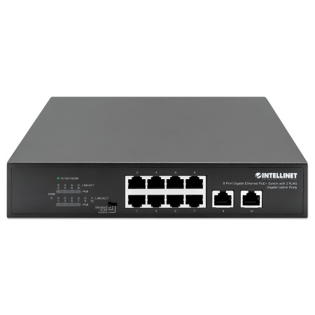 Intellinet 561402 Gigabit jungiklis 8x RJ45 PoE+, 2x RJ45 Uplink