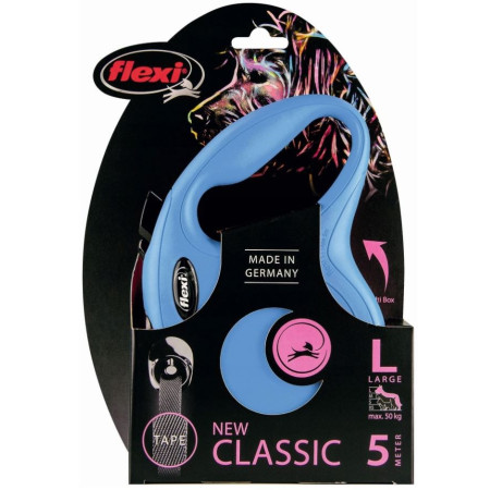 Flexi Classic L 5 m Šuo Susitraukiantis pavadėlis