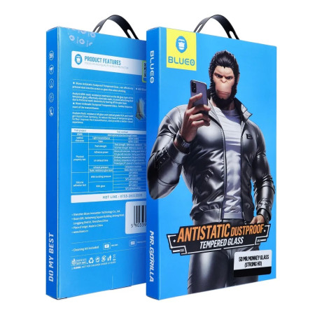 LCD apsauginis stikliukas 5D Mr. Monkey Glass (Strong Lite) Samsung S948 S26 Ultra juodas