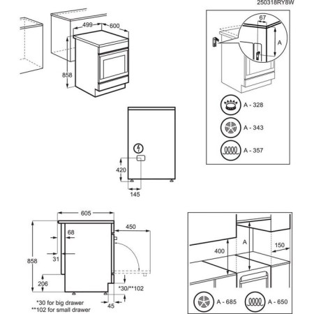 Electrolux LKR540266W elektrinė viryklė su orkaite