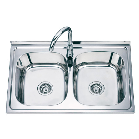 Nerūdijančio plieno plautuvė S8050P uždedama su sifonu 0.8 mm