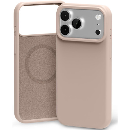 Dėklas Mercury Pure Magsafe Silikoninis Apple iPhone 17 Pro Max rožinio smėlio