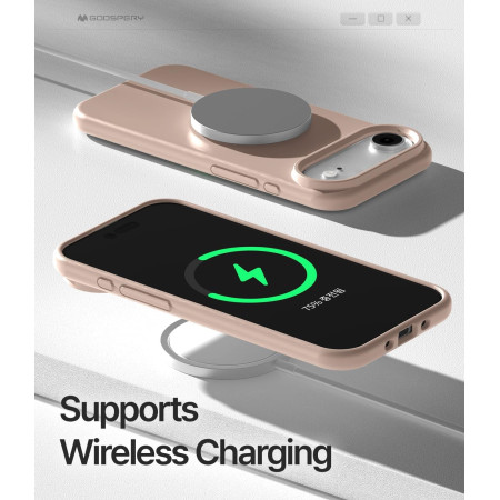 Dėklas Mercury Pure Magsafe silikoninis Apple iPhone Air rožinio smėlio
