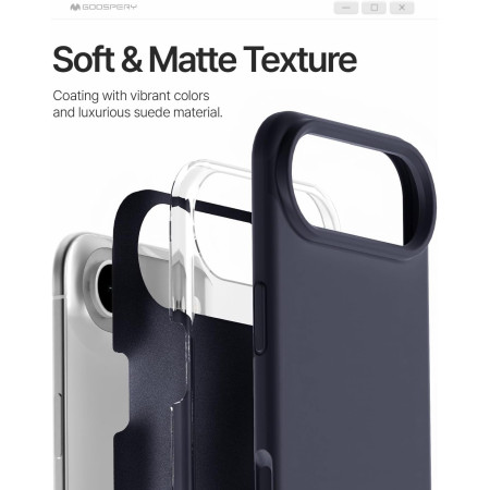 Dėklas Mercury Pure Magsafe silikoninis Apple iPhone Air tamsiai mėlynas