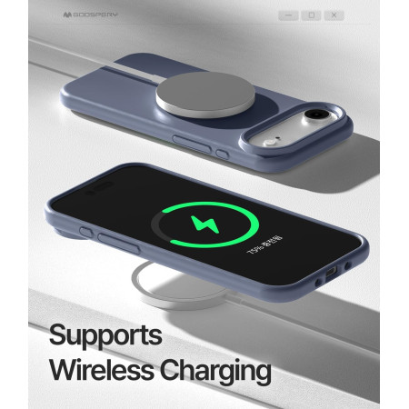 Dėklas Mercury Pure Magsafe silikoninis Apple iPhone Air levandos pilka