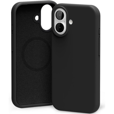 Dėklas Mercury Pure Magsafe silikoninis Apple iPhone 17 juodas