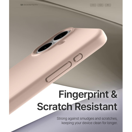 Dėklas Mercury Pure Magsafe silikoninis Apple iPhone 17 rožinio smėlio