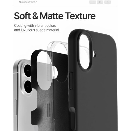 Dėklas Mercury Pure Magsafe silikoninis Apple iPhone 17 raudonas