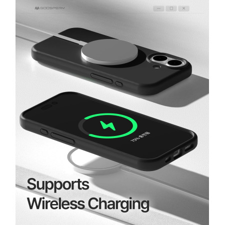 Dėklas Mercury Pure Magsafe silikoninis Apple iPhone 17 raudonas