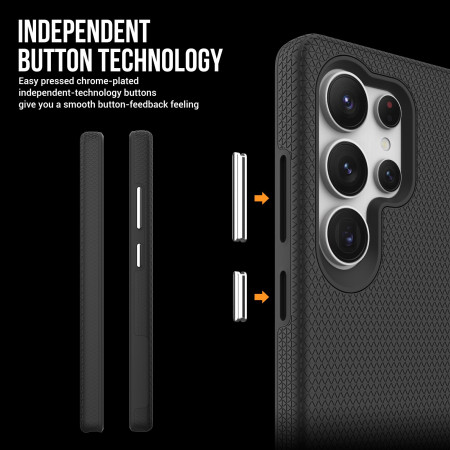 Dėklas Perfectionists Triangle Case Samsung S918 S23 Ultra 5G juodas