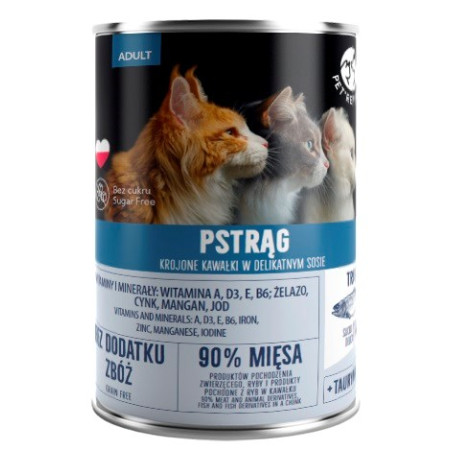 PET REPUBLIC Adult Trout - šlapias kačių maistas - 400g